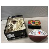 Signed Footbakk, Plastic Blocks, Wooden