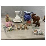 Wooden Elephants, Porcelain Figures, Carved