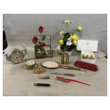 FauxFlowers Including Lefton Badket, 1960ï¿½s