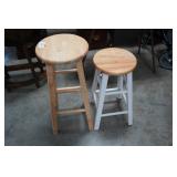 Wooden Bar Stools Natural & White