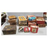 Box Lot Of Assorted Vintage Cigar Boxes & Tobacco