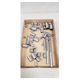 Tray Of Assorted Sockets & (2) Ratchets