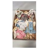 (7) Assorted Wooden Spool & Country Rabbit Dolls