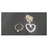 (1) 18K Gold Ring & (1) Ladies Necklace (Marked