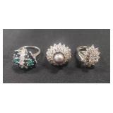 (3) 14K Gold Ladies Rings (UNVERIFIED)