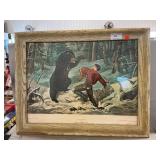 ï¿½A Tight Fixï¿½ Currier & Ives Framed Print