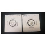 (2) U.S. Silver Dimes (1962-D & 1963-D/90%
