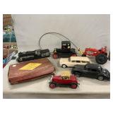 Spring Trigger Antique Car, Rubber Train, Luger