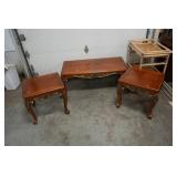 Mahogany Finish Coffee Table & End Tables