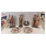 Tray Lot Of Assorted Native American Figurines &