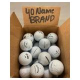 (40) Brand Name Golf Balls