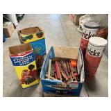 Box Lot With Lincoln Logs, Empty Car ntainers