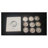 (10) U.S. Silver Mercury Dimes