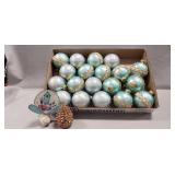 Tray Of Christmas Balls, (1) Night Light & (1)