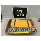 Lot With Sign, Decals, Visor Pocket, Ridgid 1982