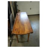 Wooden Drop-Leaf Table Rustic Style