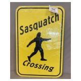 Sasquatch Crossing Metal Novelty Sign