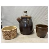 Antique Stoneware Batter Jug, Roseville