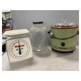 Rival Crock Pot, Hanson Kit hen Scale, Large Jar