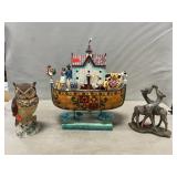 Jim Shore Noahï¿½s Ark, Porcelain Owl, Giraffe