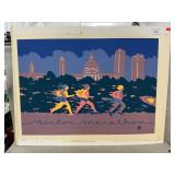 1986 Boston MarathonPoster On Cardboard Backing