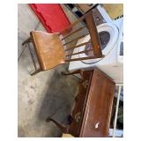 Plank Bottom Chair and Tea Table