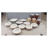 Tray Lot Of Assorted Hall Dishware