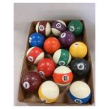 Set Of Vintage Billiard Balls