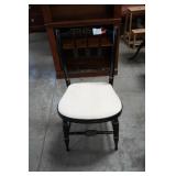 Black Painted Stenciled Side Chair