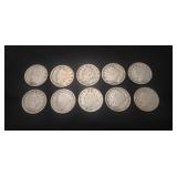 (10) U.S. Liberty Head "V" Nickels
