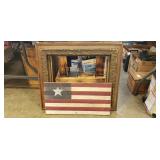 (1) Wooden American Flag Wall Decoration