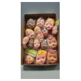 Tray Lot Of Assorted Doll Heads