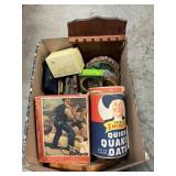 Box Lot With Puzzles, Clocks, Wall Hangers & Home