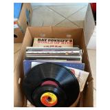 Box Lot Of (40+) Vintage Vinyl Albums, 45ï¿½s,  or