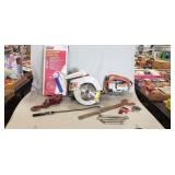 Box Of Assorted Tools Including Grease Gun, Black