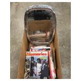Box Lot With Trays, Vintage Magazines