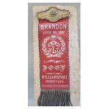 (1) Vintage Fraternal Ribbon Badge "Independent