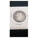 (1) 1899 U.S. Silver Barber Quarter (90% Silver)