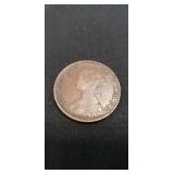 (1) 1861 United Kingdom Half Penny Coin
