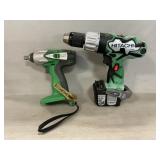 Hitachi Cordless Hammer Drill & Impact Wrench,
