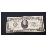 (1) 1928 U.S. Twenty Dollar Bill