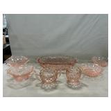 Pink Depression Glass Assortment