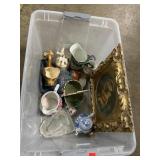 Box Lot With Vintage Whitmanï¿½s Die-Cut Basket,