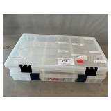 (2) Plastic Organizer Cases