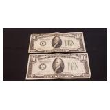(2) 1934 U.S. Ten Dollar Bills
