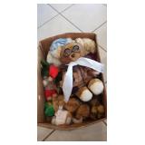 Box Lot Of Assorted Stuffed Animals & More