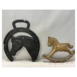 Metal Horseshoe Wall Hanger, Rocking Horse Key