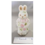 (1) Vintage Fenton Art Glass Bunny Trinket Box