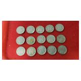 (15) U.S. Indian Head/Buffalo Nickels
