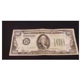 (1) 1934 U.S. One Hundred Dollar Bill